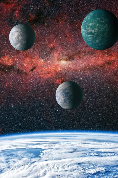 Une Vue Espace Depuis Terre Espace Profond Coloré Concept Univers — Photo