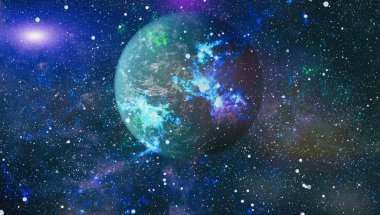 alan birçok ışık yılı uzakta dünya. Nasa tarafından döşenmiş bu görüntü unsurları