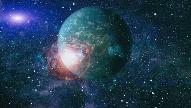 alan birçok ışık yılı uzakta dünya. Nasa tarafından döşenmiş bu görüntü unsurları