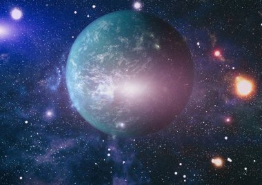 alan birçok ışık yılı uzakta dünya. Nasa tarafından döşenmiş bu görüntü unsurları