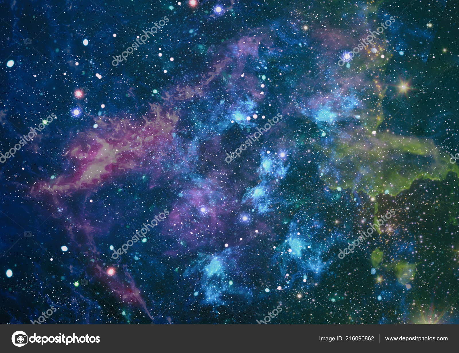 Planetas Estrellas Galaxias Espacio Exterior Que Muestran Belleza  Exploración Espacial — Foto de stock #216090862 © Maximusdn, image size:1600x1231