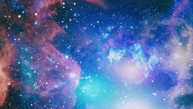 Uzaydaki gezegenler, yıldızlar ve galaksiler uzay keşiflerinin güzelliğini gösteriyor. NASA tarafından döşenmiş elementler