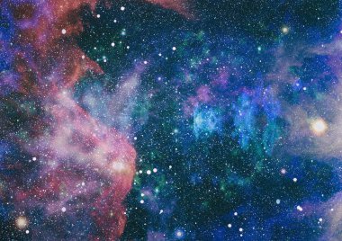 Uzaydaki gezegenler, yıldızlar ve galaksiler uzay keşiflerinin güzelliğini gösteriyor. NASA tarafından döşenmiş elementler