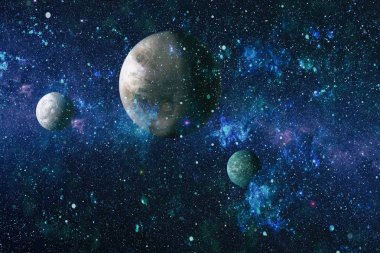 birçok ışık yılı uzakta dünya derin uzayda yıldız alanı. Bu görüntü nasa tarafından döşenmiş unsurları