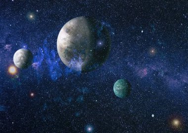 birçok ışık yılı uzakta dünya derin uzayda yıldız alanı. Bu görüntü nasa tarafından döşenmiş unsurları