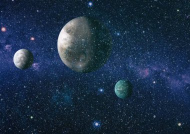 birçok ışık yılı uzakta dünya derin uzayda yıldız alanı. Bu görüntü nasa tarafından döşenmiş unsurları