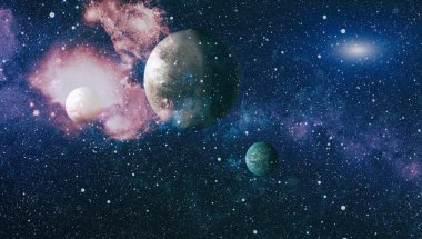 birçok ışık yılı uzakta dünya derin uzayda yıldız alanı. Bu görüntü nasa tarafından döşenmiş unsurları