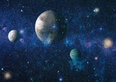 birçok ışık yılı uzakta dünya derin uzayda yıldız alanı. Bu görüntü nasa tarafından döşenmiş unsurları