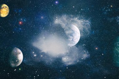 birçok ışık yılı uzakta dünya derin uzayda yıldız alanı. Bu görüntü nasa tarafından döşenmiş unsurları