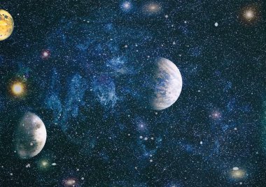 birçok ışık yılı uzakta dünya derin uzayda yıldız alanı. Bu görüntü nasa tarafından döşenmiş unsurları