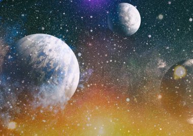 birçok ışık yılı uzakta dünya derin uzayda yıldız alanı. Bu görüntü nasa tarafından döşenmiş unsurları