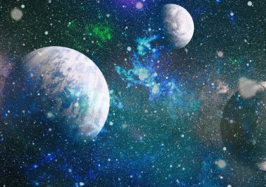 birçok ışık yılı uzakta dünya derin uzayda yıldız alanı. Bu görüntü nasa tarafından döşenmiş unsurları