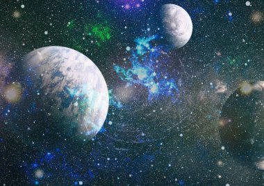 Evrendeki sonsuz uzay alanının küçük bir parçası. 