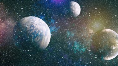 Evrendeki sonsuz uzay alanının küçük bir parçası. 