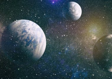 Evrendeki sonsuz uzay alanının küçük bir parçası. 