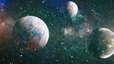 Evrendeki sonsuz uzay alanının küçük bir parçası. 