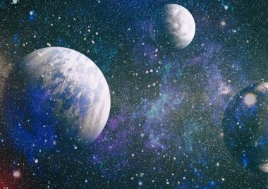 Evrendeki sonsuz uzay alanının küçük bir parçası. 