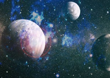 Evrendeki sonsuz uzay alanının küçük bir parçası. 