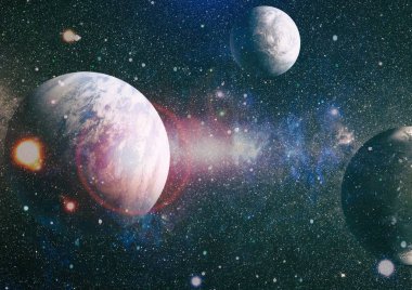 Evrendeki sonsuz uzay alanının küçük bir parçası. 