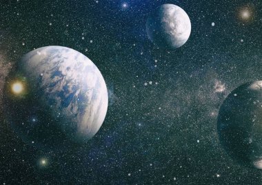 Evrendeki sonsuz uzay alanının küçük bir parçası. 