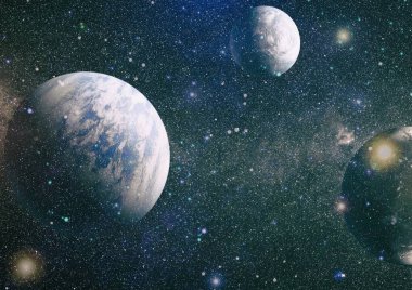 Evrendeki sonsuz uzay alanının küçük bir parçası. 