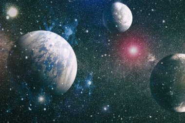 Evrendeki sonsuz uzay alanının küçük bir parçası. 