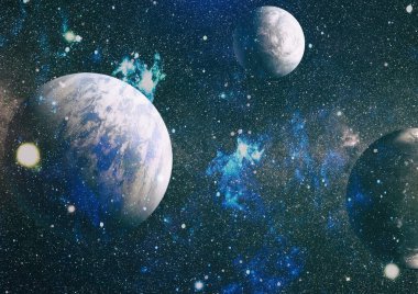 Evrendeki sonsuz uzay alanının küçük bir parçası. 