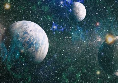 Evrendeki sonsuz uzay alanının küçük bir parçası. 