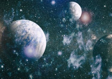 Evrendeki sonsuz uzay alanının küçük bir parçası. 