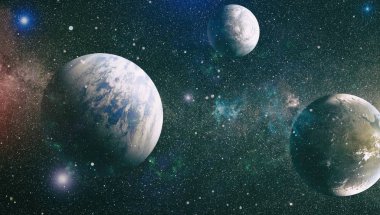 Evrendeki sonsuz uzay alanının küçük bir parçası. 