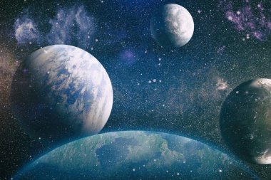 Evrendeki sonsuz uzay alanının küçük bir parçası. 