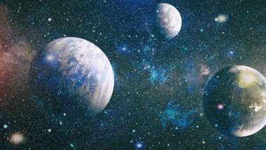 Evrendeki sonsuz uzay alanının küçük bir parçası. 