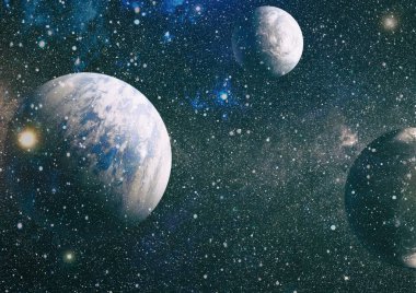 Evrendeki sonsuz uzay alanının küçük bir parçası. 