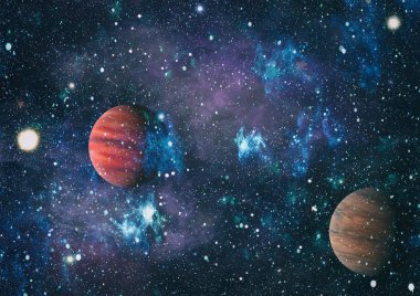 Evrendeki sonsuz uzay alanının küçük bir parçası. 