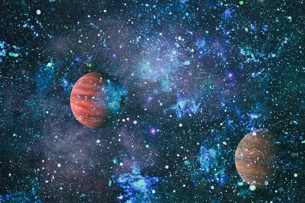 Futuristisk Abstrakt Utrymme Bakgrund Natthimmel Med Stjärnor Och Nebulosa Delar — Stockfoto