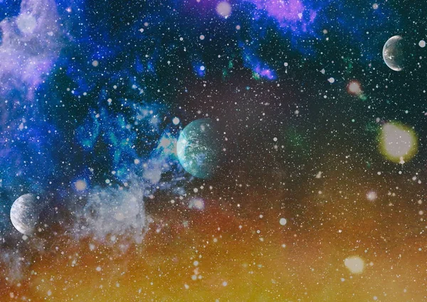 Futuristico Sfondo Spazio Astratto Cielo Notturno Con Stelle Nebulosa Elementi — Foto Stock