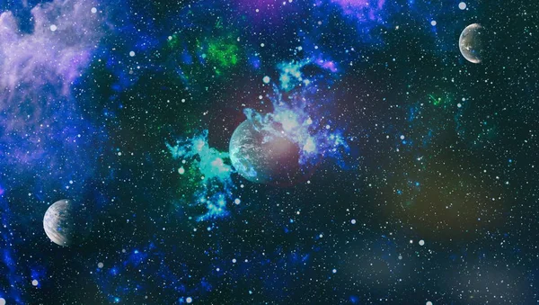 Футуристический Абстрактный Космический Фон Ночное Небо Звездами Туманностью Элементы Этого — стоковое фото