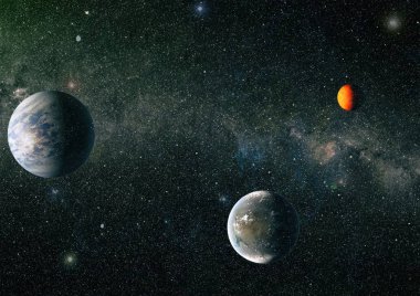 Fütürist soyut alan arkaplanı. Yıldızlı ve nebulalı gece gökyüzü. Bu görüntünün elementleri NASA tarafından desteklenmektedir