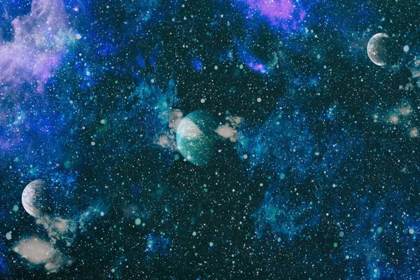 미래의 추상적 성운이 밤하늘 Nasa 이형상의 요소들 — 스톡 사진