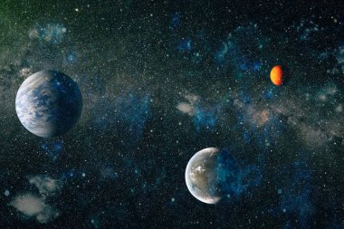 Evren kavramı arka plan. Nasa tarafından döşenmiş bu görüntü unsurları