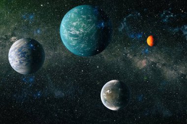 Evren kavramı arka plan. Nasa tarafından döşenmiş bu görüntü unsurları