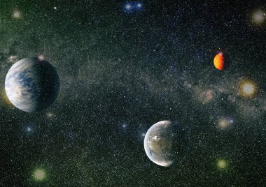 Evren kavramı arka plan. Nasa tarafından döşenmiş bu görüntü unsurları