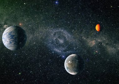 Evren kavramı arka plan. Nasa tarafından döşenmiş bu görüntü unsurları