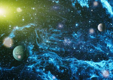 Evren kavramı arka plan. Nasa tarafından döşenmiş bu görüntü unsurları