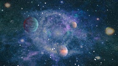 Evren kavramı arka plan. Nasa tarafından döşenmiş bu görüntü unsurları