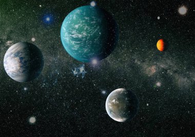 Evren kavramı arka plan. Nasa tarafından döşenmiş bu görüntü unsurları