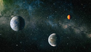 Evren kavramı arka plan. Nasa tarafından döşenmiş bu görüntü unsurları