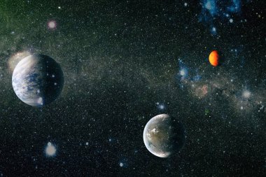 Evren kavramı arka plan. Nasa tarafından döşenmiş bu görüntü unsurları