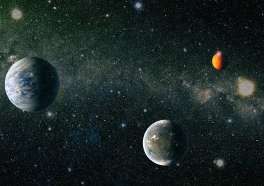 Evren kavramı arka plan. Nasa tarafından döşenmiş bu görüntü unsurları