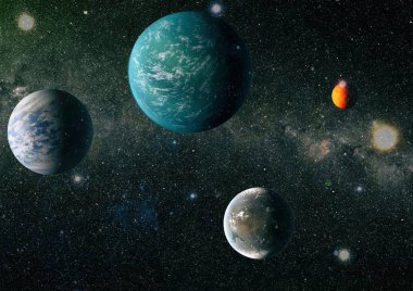 Evren kavramı arka plan. Nasa tarafından döşenmiş bu görüntü unsurları